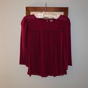 Old Navy Red 3/4 Sleeve Top